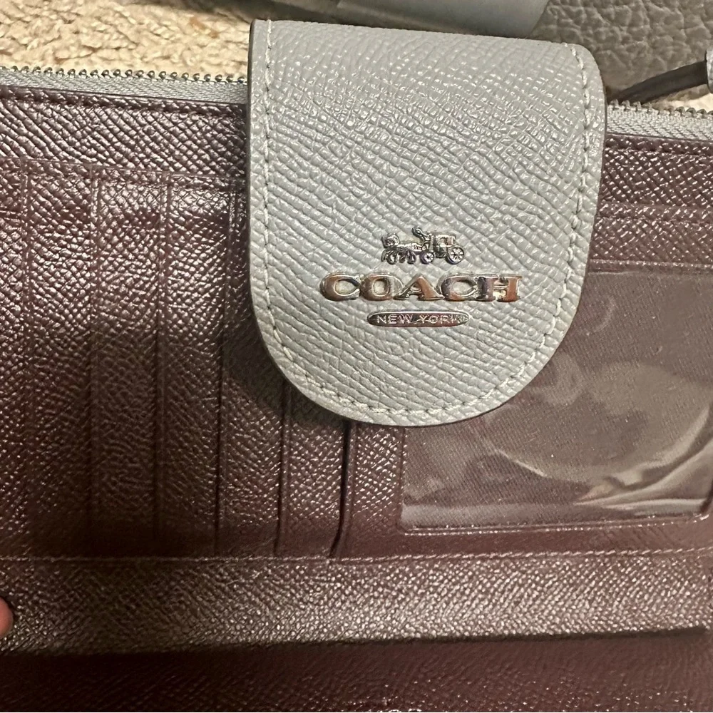 Mini Coach Faye Gray Leather Backpack - Picture 12 of 16